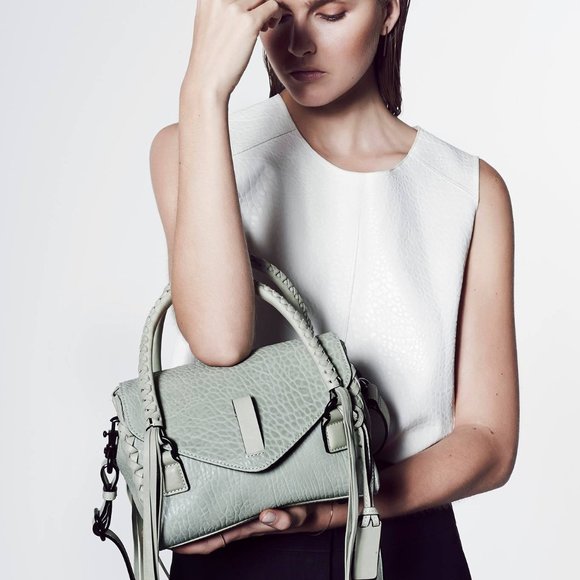 ◆JOY GRYSON◆ Glam Clutch LW1AA3640_10 Joy Gryson | Bags | Joy Gryson Belted Strap Whipstitch Cloud